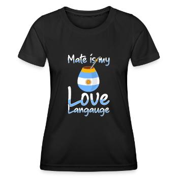 Argentina flag Argentine yerba mate tea - Women's Functional T-Shirt - black - Front - AI Model Female 172 light (172cm)