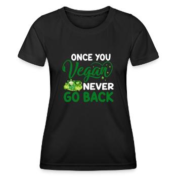 Vegan Veganism - Women's Functional T-Shirt - black - Front - AI Model Female 172 light (172cm)