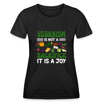 Vegan Veganism - Women's Functional T-Shirt - black - Front - AI Model Female 172 light (172cm)