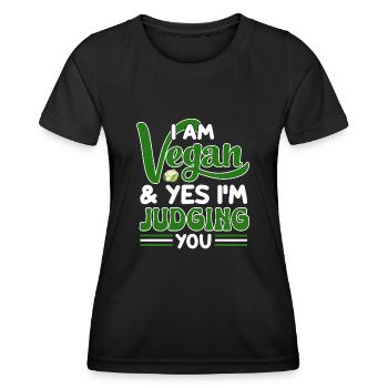 Vegan Veganism - Women's Functional T-Shirt - black - Front - AI Model Female 172 light (172cm)