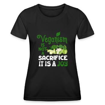 Vegan Veganism - Women's Functional T-Shirt - black - Front - AI Model Female 172 light (172cm)