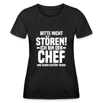 Arbeit Kollegen Büro Teamleiter Führungskraft Chef - Frauen Funktions-T-Shirt - Schwarz - Vorne - AI Model Female 172 light (172cm)