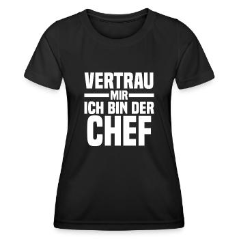 Arbeit Kollegen Büro Teamleiter Führungskraft Chef - Frauen Funktions-T-Shirt - Schwarz - Vorne - AI Model Female 172 light (172cm)