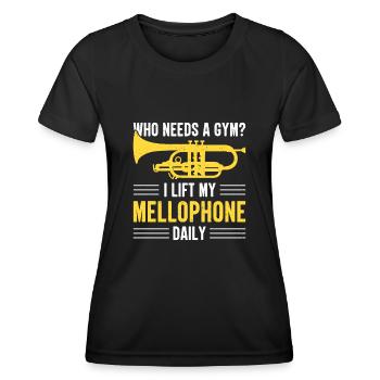 Mellophonist, Musical Instrument Orchestra, - Women's Functional T-Shirt - black - Front - AI Model Female 172 light (172cm)