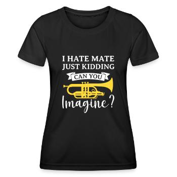 Mellophonist Musical Instrument Orchestra - Women's Functional T-Shirt - black - Front - AI Model Female 172 light (172cm)