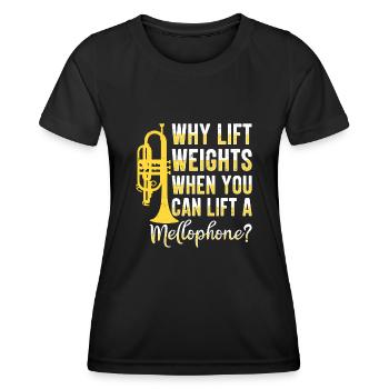 Mellophonist, Musical Instrument Orchestra, - Women's Functional T-Shirt - black - Front - AI Model Female 172 light (172cm)