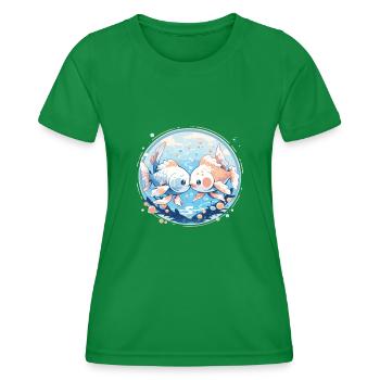 Goldfish - Women's Functional T-Shirt - kelly green - Front - AI Model Female 172 dark (172cm)