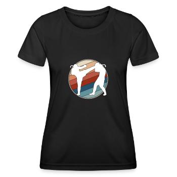 Martial Arts Retro - Women's Functional T-Shirt - black - Front - AI Model Female 172 light (172cm)