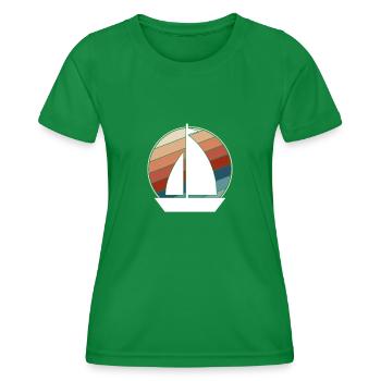 Rétro de la voile - T-shirt sport Femme - vert - Devant - AI Model Female 172 dark (172cm)