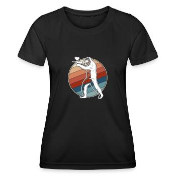 Paintball Rétro - T-shirt sport Femme - noir - Devant - AI Model Female 172 light (172cm)