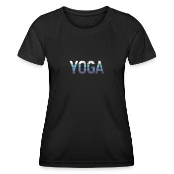 Yoga - T-shirt sport Femme - noir - Devant - AI Model Female 172 light (172cm)