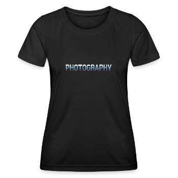 Fotografie - Frauen Funktions-T-Shirt - Schwarz - Vorne - AI Model Female 172 light (172cm)