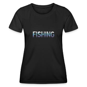 Angling - Women's Functional T-Shirt - black - Front - AI Model Female 172 light (172cm)