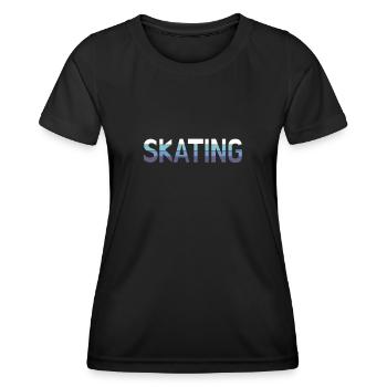 Patinage - T-shirt sport Femme - noir - Devant - AI Model Female 172 light (172cm)