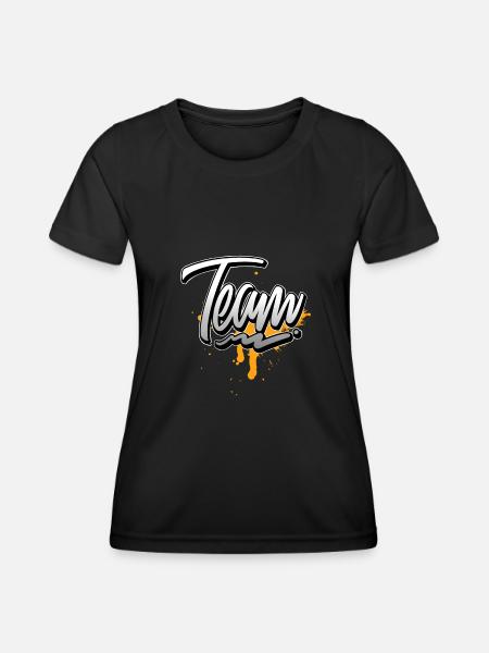 Équipe - T-shirt sport Femme - noir