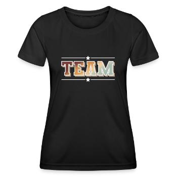Team - Frauen Funktions-T-Shirt - Schwarz - Vorne - AI Model Female 172 light (172cm)