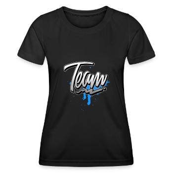 Équipe - T-shirt sport Femme - noir - Devant - AI Model Female 172 light (172cm)