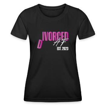 Happy Divorce Party Divorced Af - Women's Functional T-Shirt - black - Front - AI Model Female 172 light (172cm)