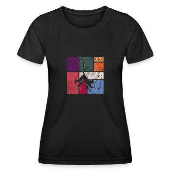 Affe - Frauen Funktions-T-Shirt - Schwarz - Vorne - AI Model Female 172 light (172cm)