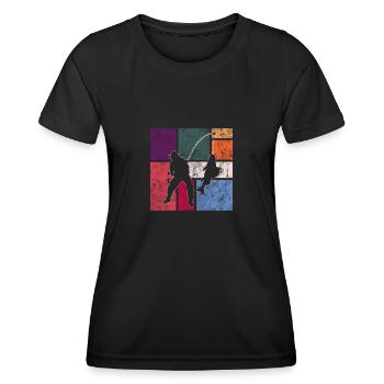 Angling - Women's Functional T-Shirt - black - Front - AI Model Female 172 light (172cm)