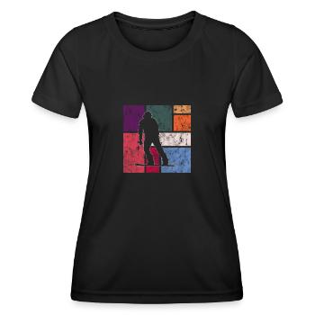 Snowboarding - Frauen Funktions-T-Shirt - Schwarz - Vorne - AI Model Female 172 light (172cm)