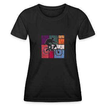 VTT - T-shirt sport Femme - noir - Devant - AI Model Female 172 light (172cm)