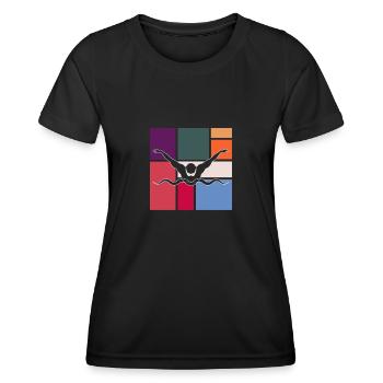 Nager - T-shirt sport Femme - noir - Devant - AI Model Female 172 light (172cm)