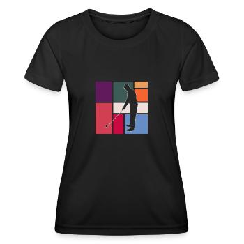 Golfe - T-shirt sport Femme - noir - Devant - AI Model Female 172 light (172cm)