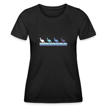Kangourou - T-shirt sport Femme - noir - Devant - AI Model Female 172 light (172cm)