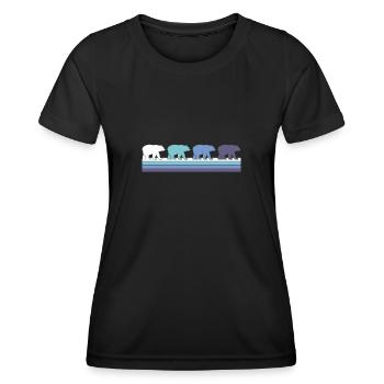 Bär - Frauen Funktions-T-Shirt - Schwarz - Vorne - AI Model Female 172 light (172cm)