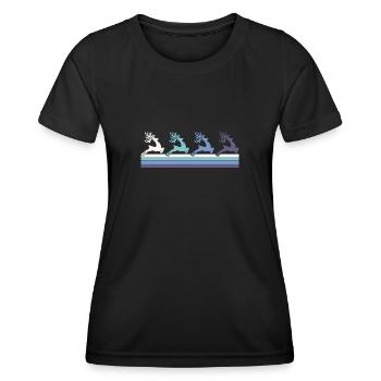 Élan - T-shirt sport Femme - noir - Devant - AI Model Female 172 light (172cm)