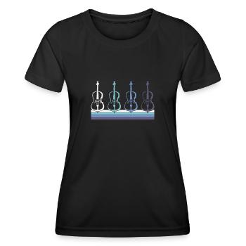 Violon - T-shirt sport Femme - noir - Devant - AI Model Female 172 light (172cm)