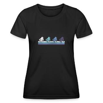 Klavier - Frauen Funktions-T-Shirt - Schwarz - Vorne - AI Model Female 172 light (172cm)