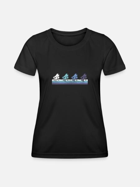 Klavier - Frauen Funktions-T-Shirt - Schwarz