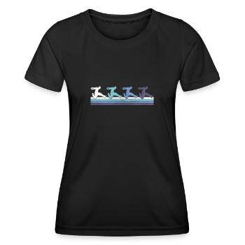 Parkour - T-shirt sport Femme - noir - Devant - AI Model Female 172 light (172cm)