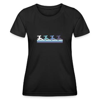 Parkour - T-shirt sport Femme - noir - Devant - AI Model Female 172 light (172cm)