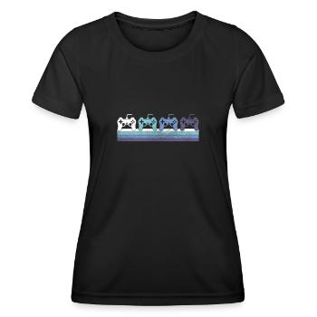 Gaming - Frauen Funktions-T-Shirt - Schwarz - Vorne - AI Model Female 172 light (172cm)