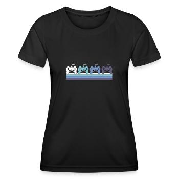 Gaming - Frauen Funktions-T-Shirt - Schwarz - Vorne - AI Model Female 172 light (172cm)