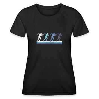 Faire du jogging - T-shirt sport Femme - noir - Devant - AI Model Female 172 light (172cm)