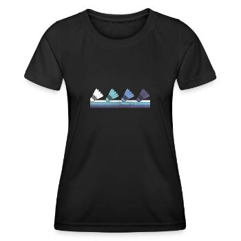 Badminton - Women's Functional T-Shirt - black - Front - AI Model Female 172 light (172cm)