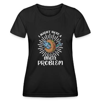 Israel Küche Delikatessen Lachs auf Bagel - Frauen Funktions-T-Shirt - Schwarz - Vorne - AI Model Female 172 light (172cm)