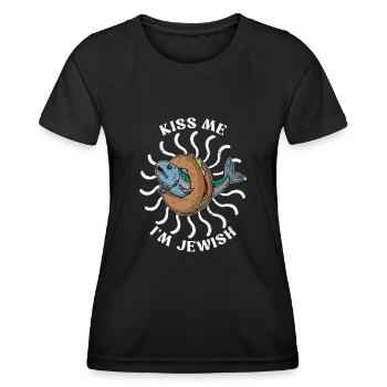 Jüdische Küche Gericht Koscher Lachs Bagel - Frauen Funktions-T-Shirt - Schwarz - Vorne - AI Model Female 172 light (172cm)
