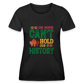 Black History Month Black History - Frauen Funktions-T-Shirt - Schwarz - Vorne - AI Model Female 172 light (172cm)