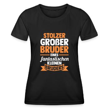Geschwister Brüder Bruder - Frauen Funktions-T-Shirt - Schwarz - Vorne - AI Model Female 172 light (172cm)