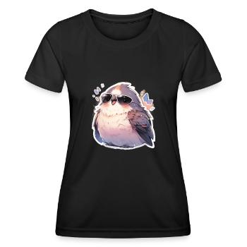 Vogel Vögel Lustige Tiere Waldbewohner Tier - Frauen Funktions-T-Shirt - Schwarz - Vorne - AI Model Female 172 light (172cm)