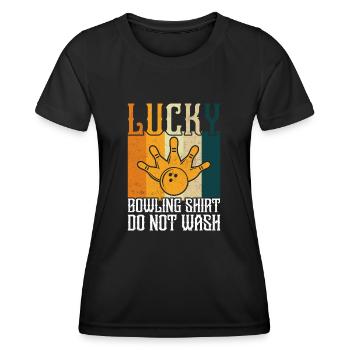Bowling - T-shirt sport Femme - noir - Devant - AI Model Female 172 light (172cm)