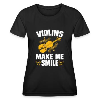 Violoniste violoniste - T-shirt sport Femme - noir - Devant - AI Model Female 172 light (172cm)