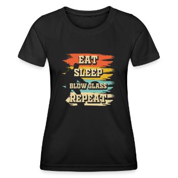 Glassblower - Women's Functional T-Shirt - black - Front - AI Model Female 172 light (172cm)