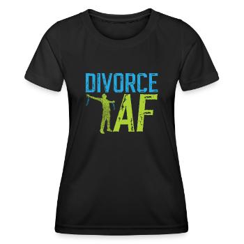 Happy Divorce Party Divorce Af - Women's Functional T-Shirt - black - Front - AI Model Female 172 light (172cm)