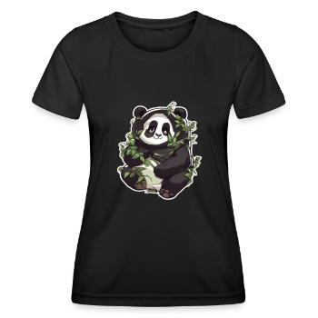 Panda Pandas Panda Baby Panda Tier Tiere - Frauen Funktions-T-Shirt - Schwarz - Vorne - AI Model Female 172 light (172cm)